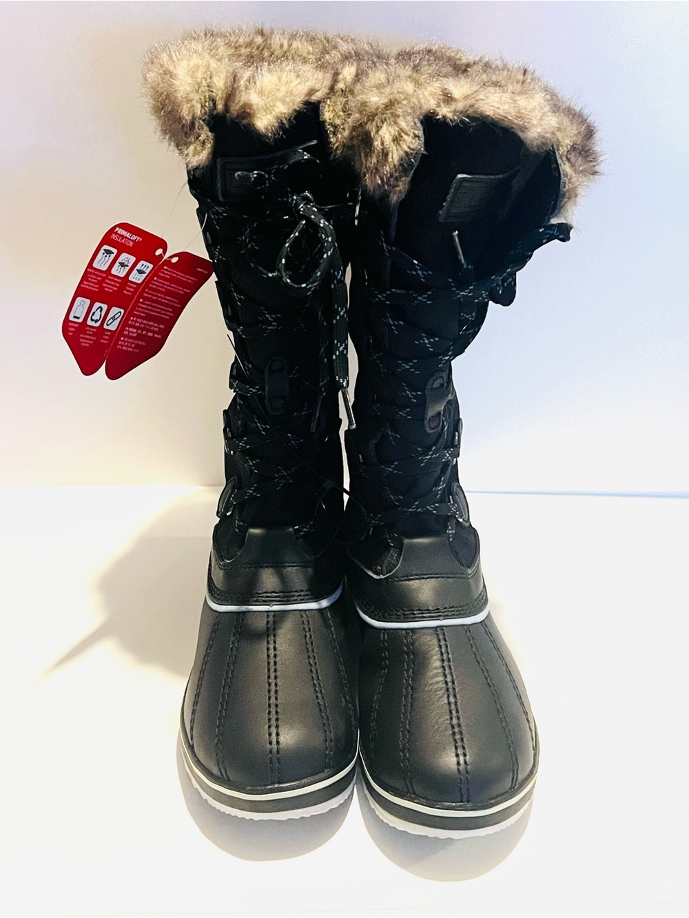 L.L. Bean Women’s Rangeley PAC Insulated Tall Winter Boots Black, Size 8 M